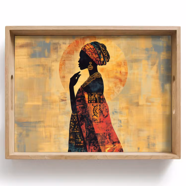 Vassoio - Donna - Silhouette - Modelli - Ornato — 1