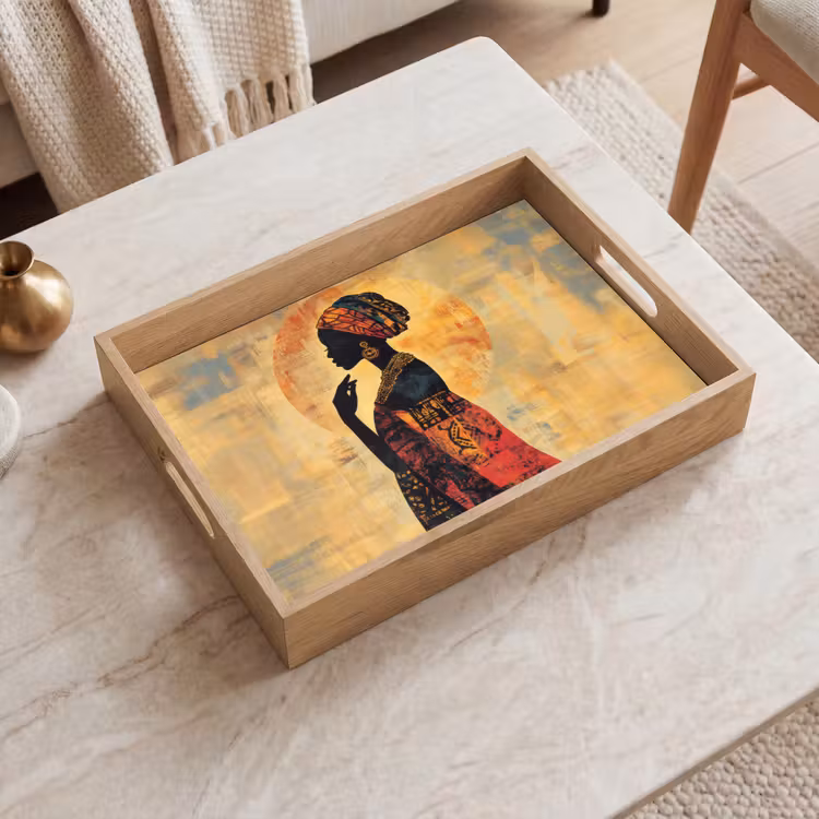 Vassoio - Donna - Silhouette - Modelli - Ornato — 2