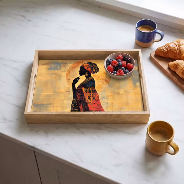 Vassoio - Donna - Silhouette - Modelli - Ornato — 3