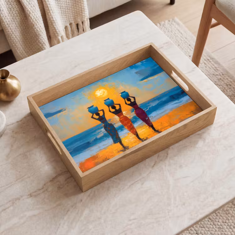 Vassoio - Donne - Spiaggia - Tramonto — 2