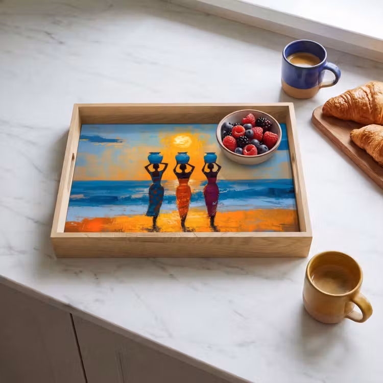 Vassoio - Donne - Spiaggia - Tramonto — 3