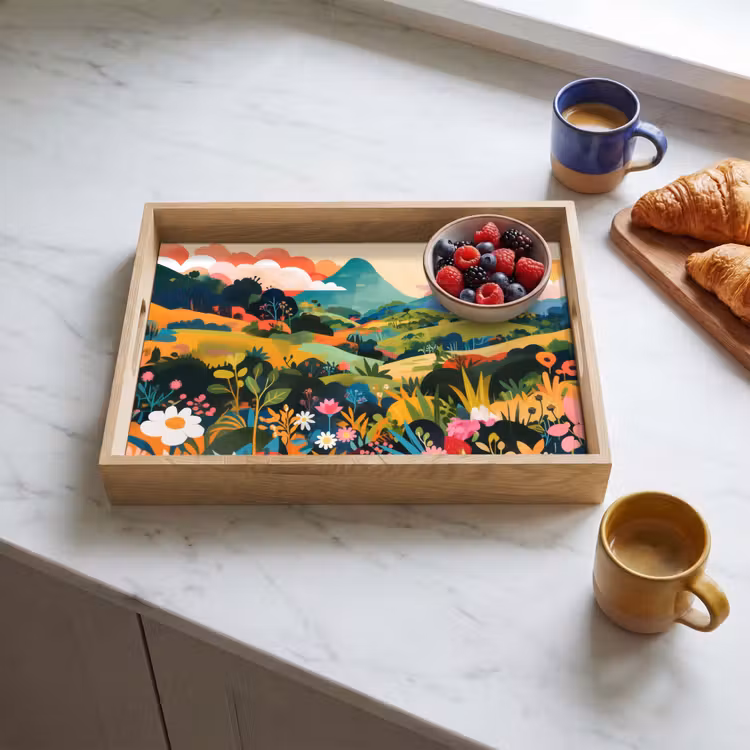 Vassoio - Luce del sole - Colline - Cielo nuvoloso — 3