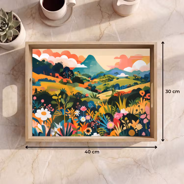 Vassoio - Luce del sole - Colline - Cielo nuvoloso — 7