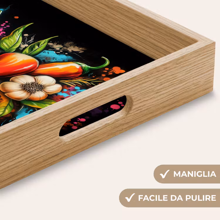 Vassoio - Verdura - Peperone - Aglio - Graffiti - Vernice - Colorato — 8