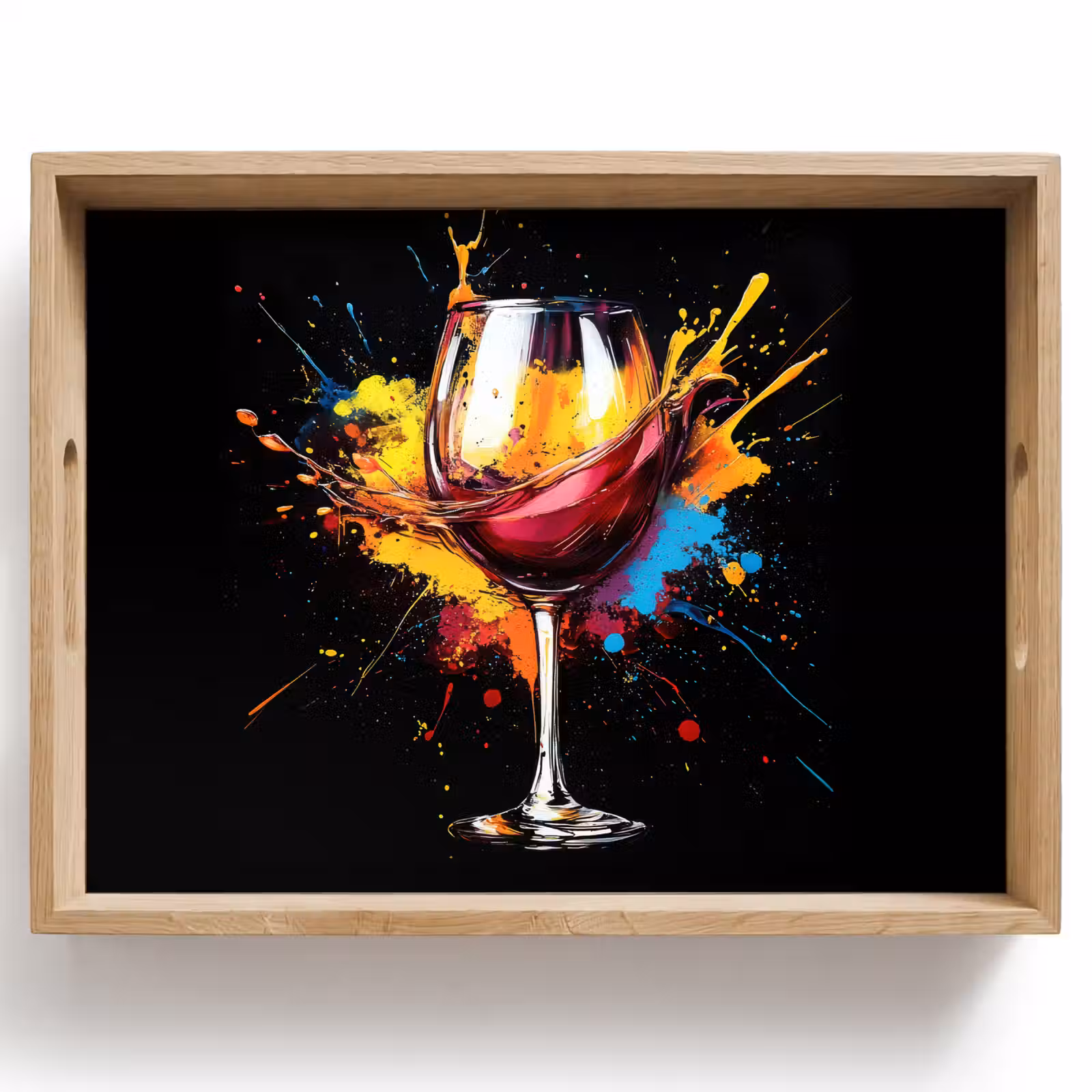 Vassoio - Vino - Bicchiere - Graffiti - Bevanda - Rosso - Vernice — 1