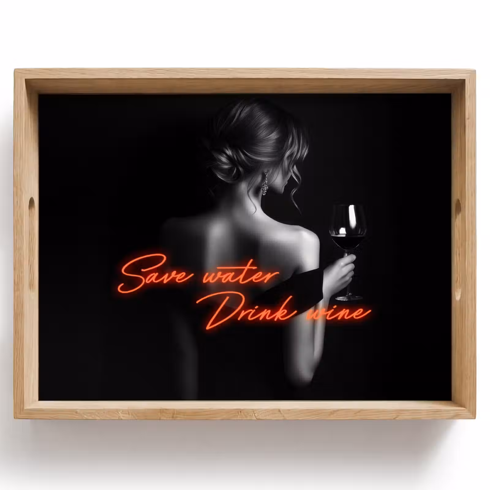 Vassoio - Vino - Donna - Neon - Citazione — 1