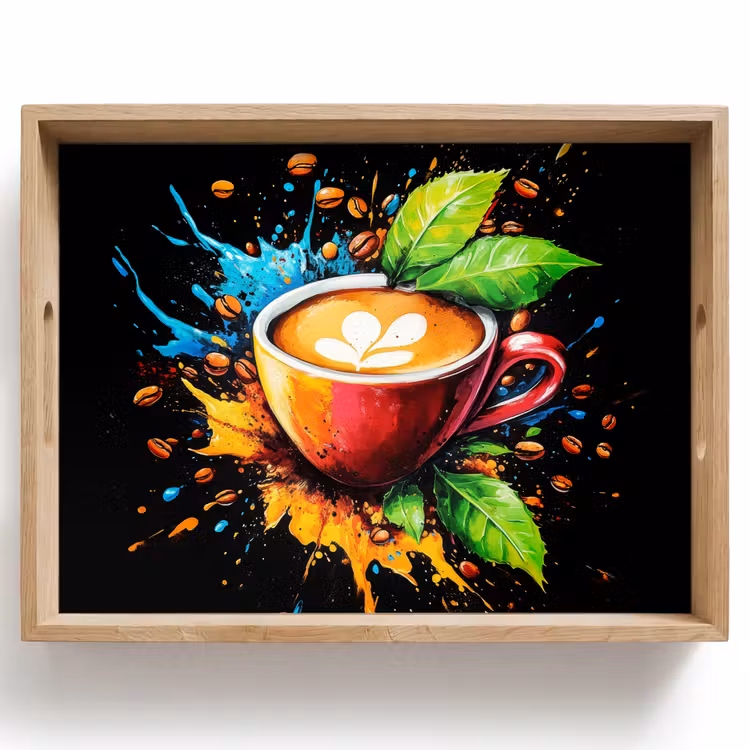 Vassoio - Caffè - Graffiti - Bere - Astratto — 1