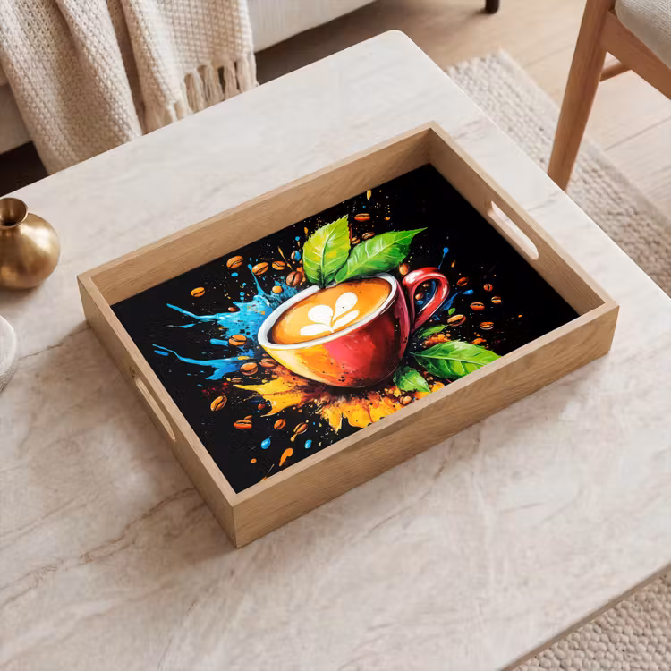 Vassoio - Caffè - Graffiti - Bere - Astratto — 2