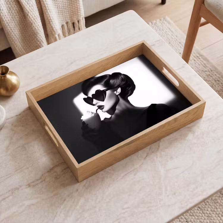 Vassoio - Donna - Nero - Cuore — 2