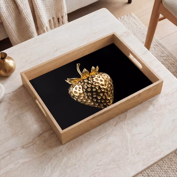 Vassoio - Fragola - Oro - Nero - Cromo — 2