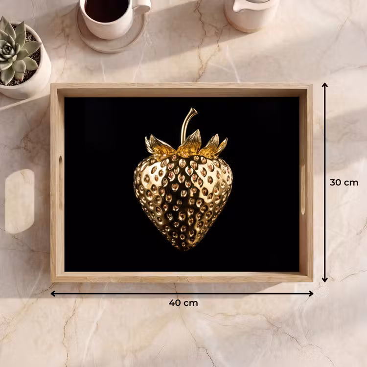 Vassoio - Fragola - Oro - Nero - Cromo — 7