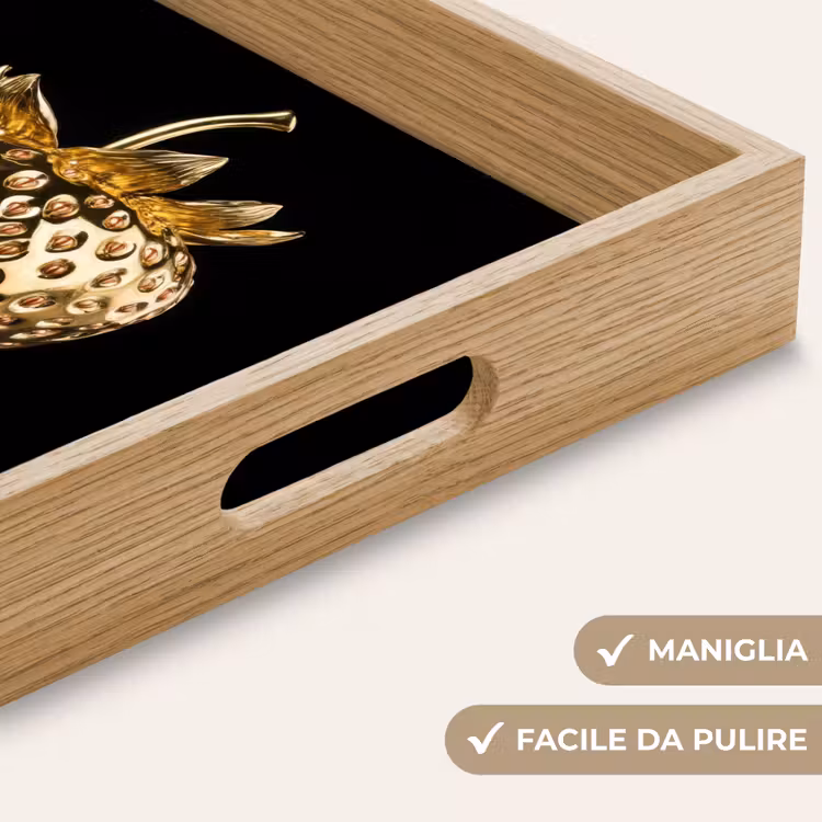 Vassoio - Fragola - Oro - Nero - Cromo — 8