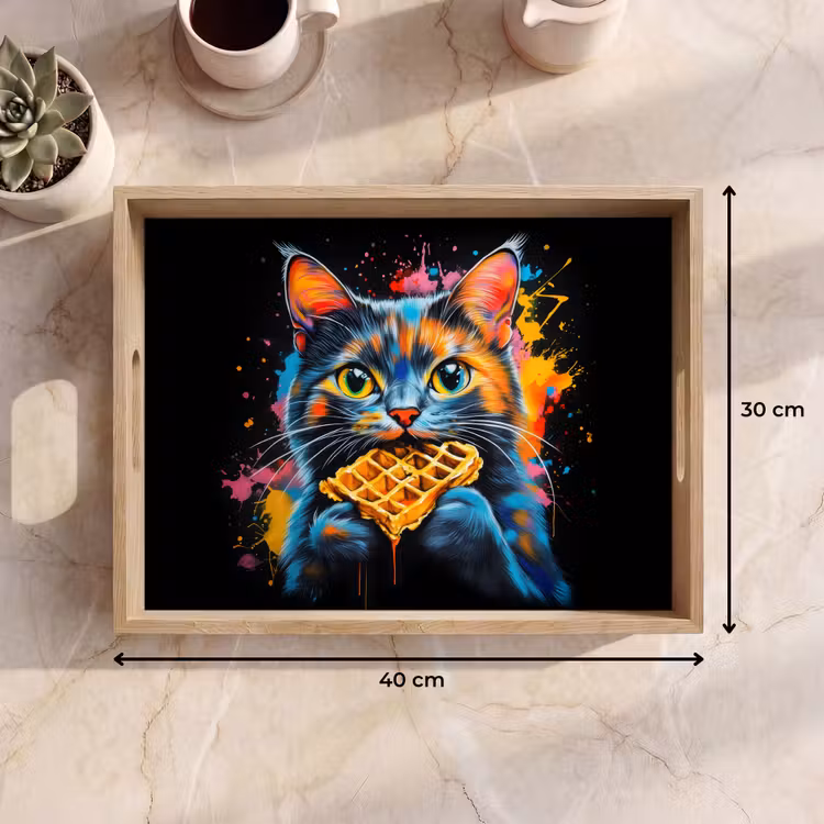 Vassoio - Gatto - Graffiti - Colorato - Cialda - Cibo — 7