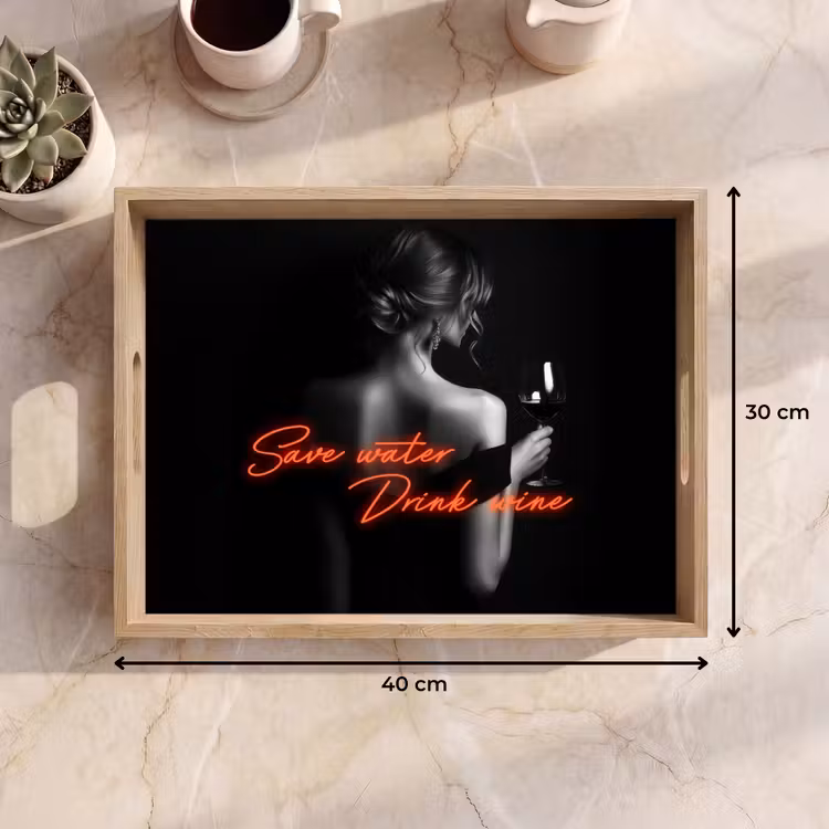 Vassoio - Vino - Donna - Neon - Citazione — 7