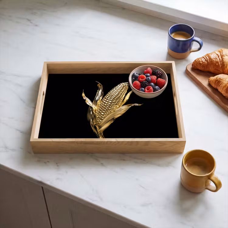Vassoio - Mais - Cibo - Oro - Nero — 3