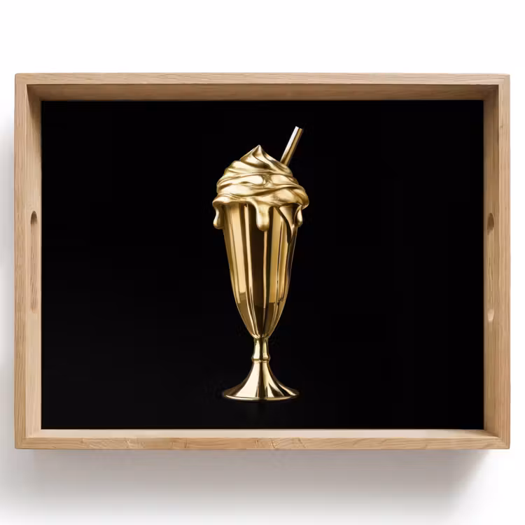 Vassoio - Milkshake - Oro - Bere - Nero — 1