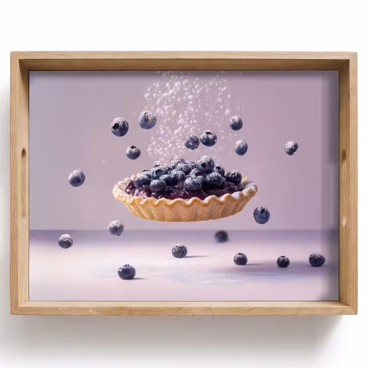 Vassoio - Cibo - Torta - Frutti di bosco - Blu — 1