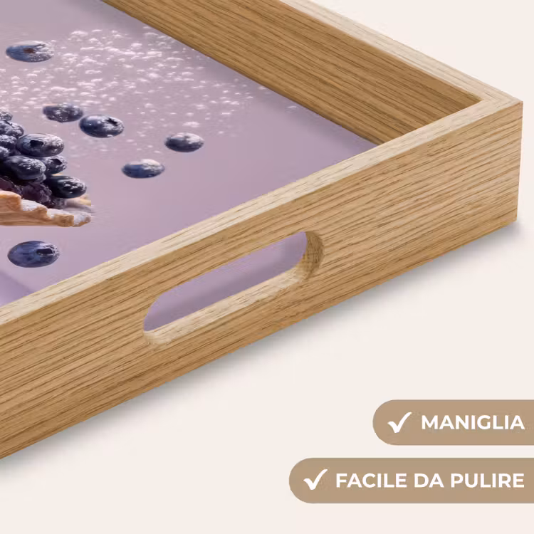Vassoio - Cibo - Torta - Frutti di bosco - Blu — 8