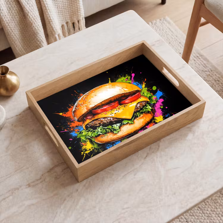 Vassoio - Hamburger - Graffiti - Vernice - Colorato - Cibo - Astratto — 2