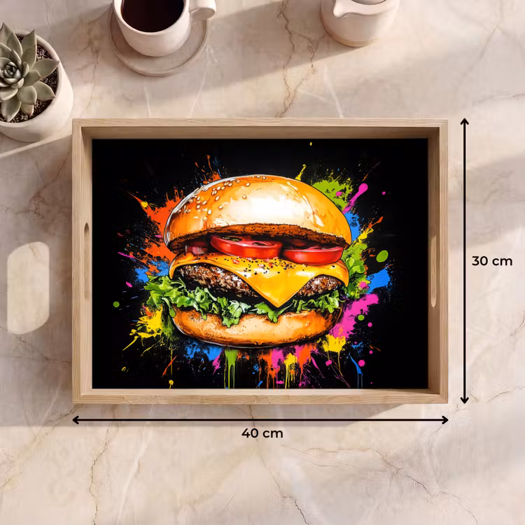 Vassoio - Hamburger - Graffiti - Vernice - Colorato - Cibo - Astratto — 7