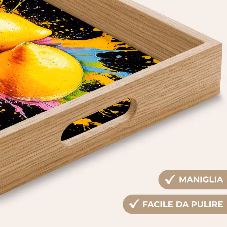 Vassoio - Limone - Graffiti - Colorato - Vernice - Moderno — 8