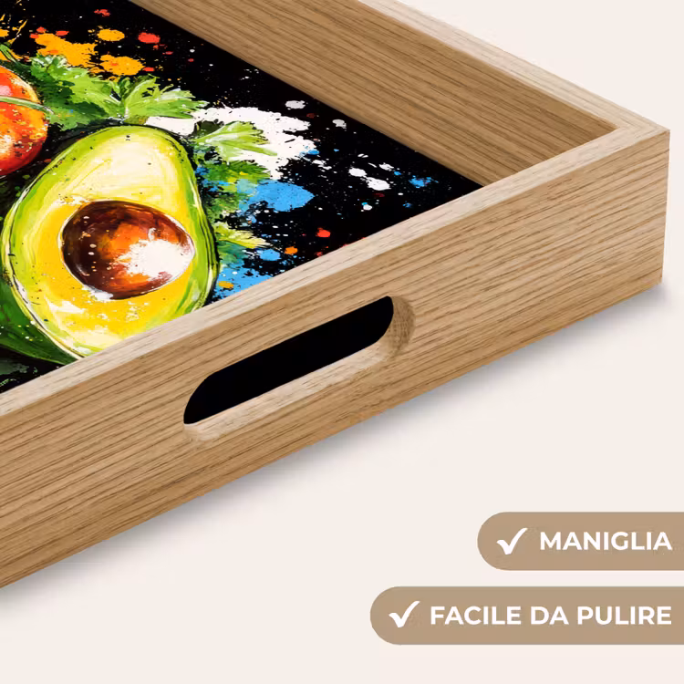Vassoio - Pomodoro - Avocado - Pepe - Graffiti - Vernice - Moderno — 8