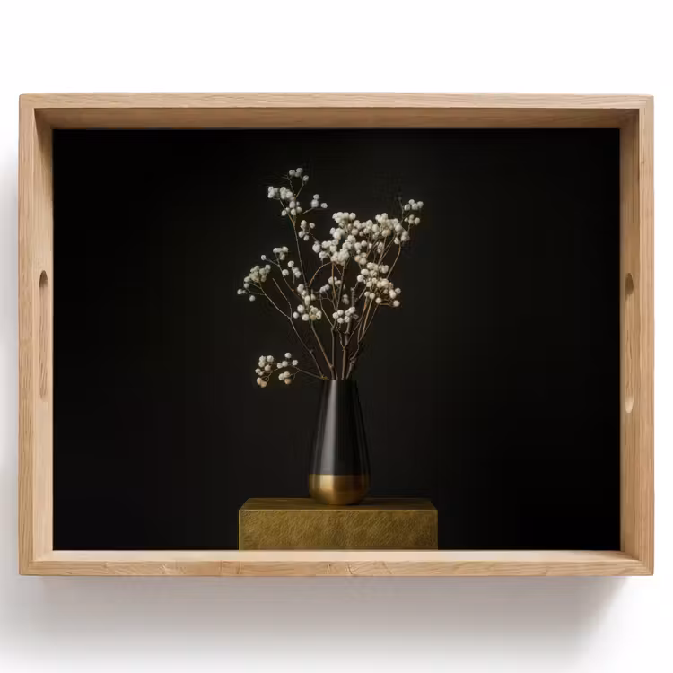Vassoio - Bulbi di fiori - Bianco - Vaso - Minimalista — 1