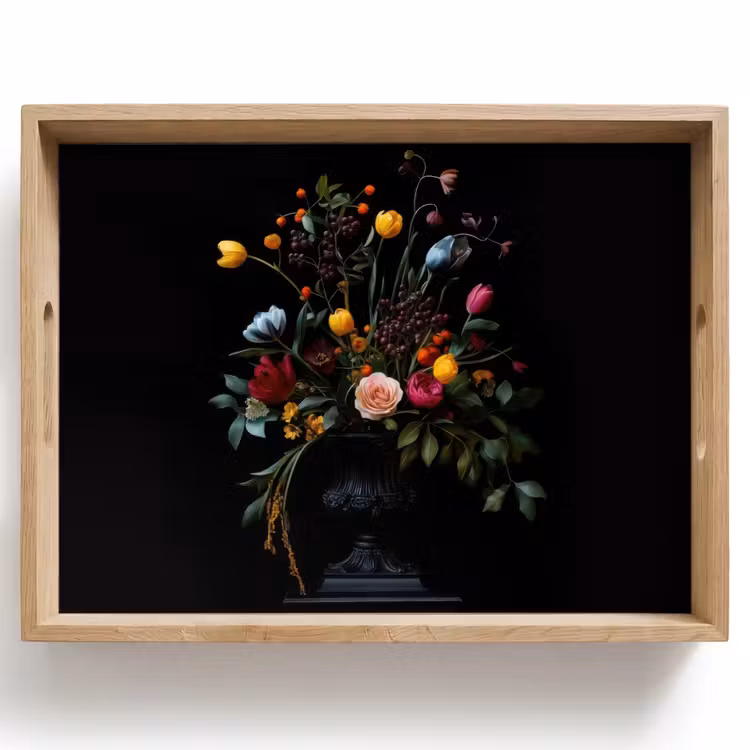 Vassoio - Classico - Vaso - Bouquet - Fiori — 1
