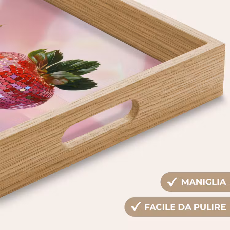 Vassoio - Disco - Frutta - Glitter - Fragola — 8