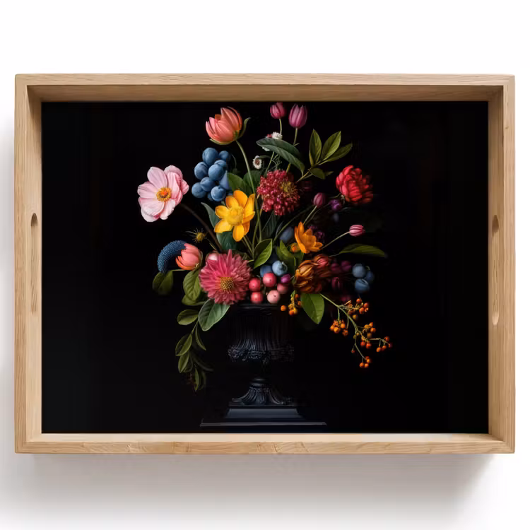 Vassoio - Fiori - Allegro - Vaso — 1
