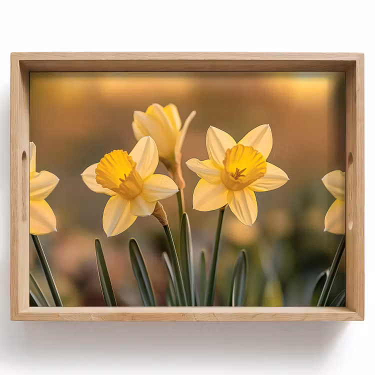 Vassoio - Fiori - Giallo - Sfumato — 1