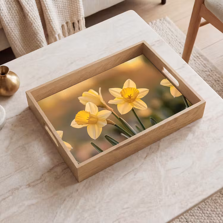 Vassoio - Fiori - Giallo - Sfumato — 2