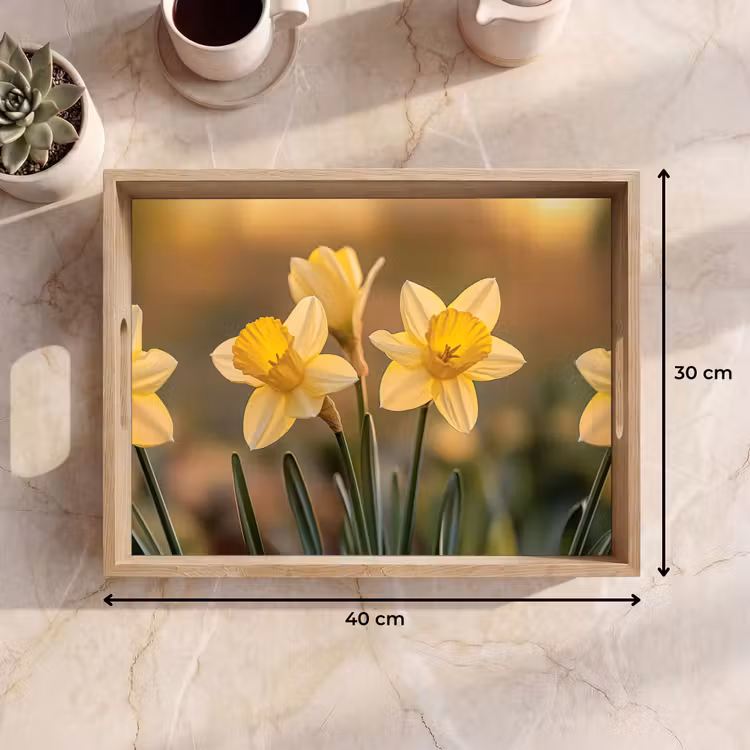 Vassoio - Fiori - Giallo - Sfumato — 7