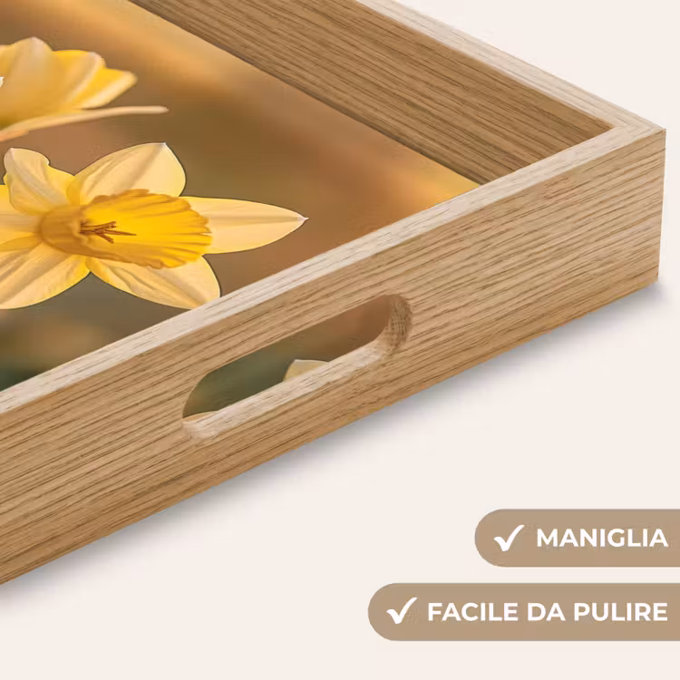 Vassoio - Fiori - Giallo - Sfumato — 8