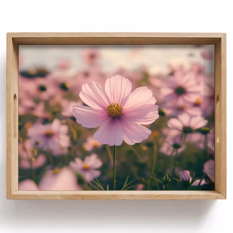 Vassoio - Fiori - Viola - Sfumato — 1