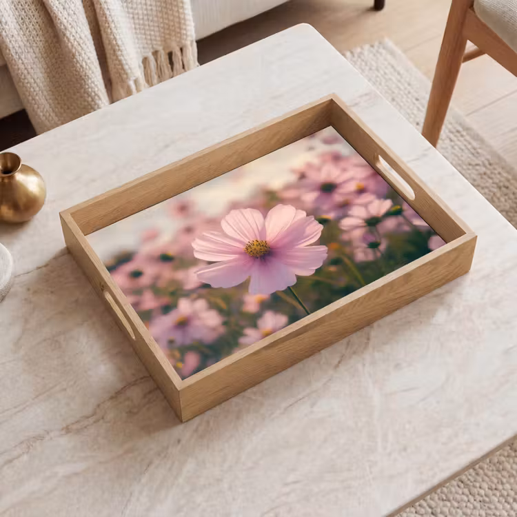Vassoio - Fiori - Viola - Sfumato — 2