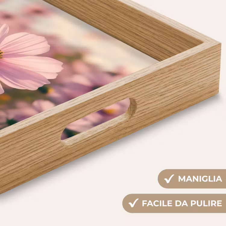 Vassoio - Fiori - Viola - Sfumato — 8