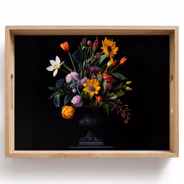 Vassoio - Girasoli - Bouquet - Colorato — 1