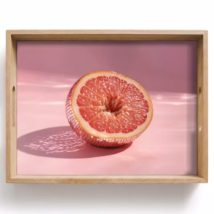 Vassoio - Pompelmo - Rosa - Disco - Lucido — 1