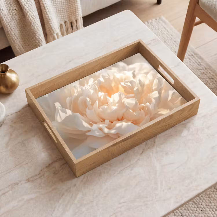 Vassoio - Primo piano - Peonia - Rosa chiaro — 2