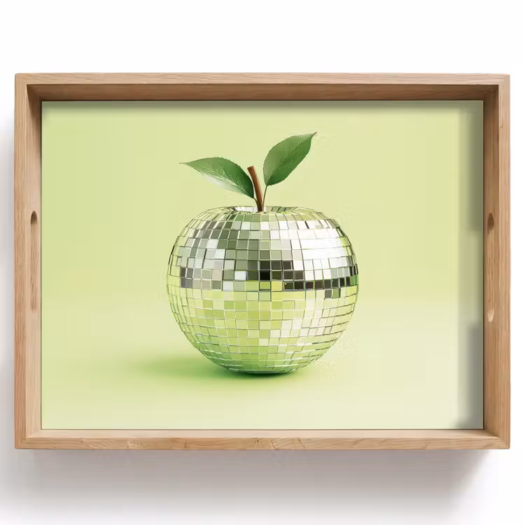 Vassoio - Verde - Discoteca - Decorazione - Mela — 1