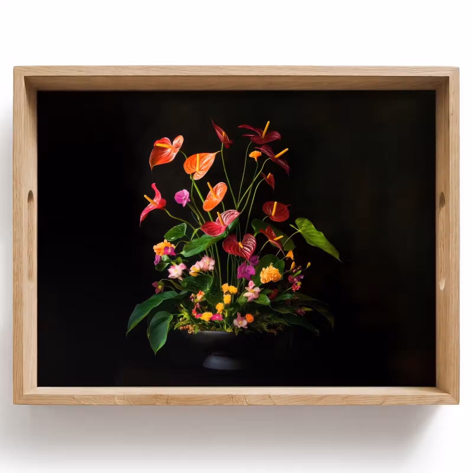 Vassoio - Fiori - Vaso - Colorato — 1