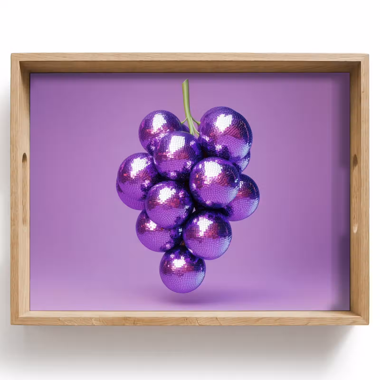 Vassoio - Uva - Disco - Glitter - Viola — 1