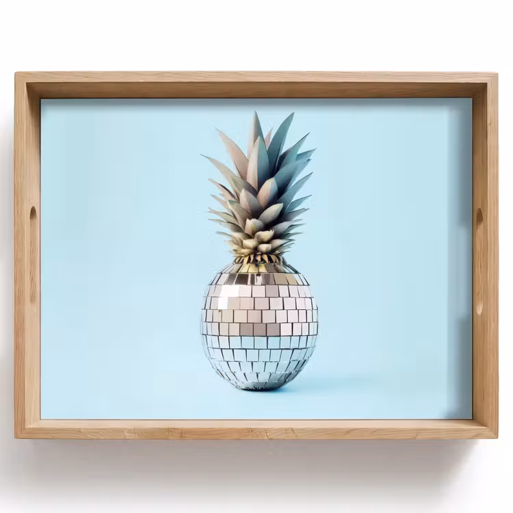 Vassoio - Blu - Ananas - Disco - Discoball — 1