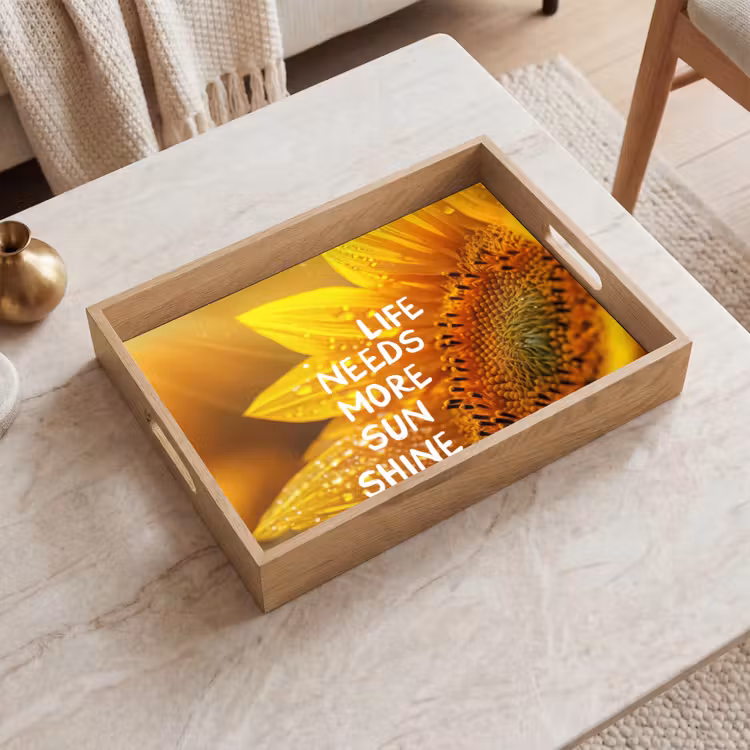 Vassoio - Girasole - Primo piano - Giallo - Citazione — 2