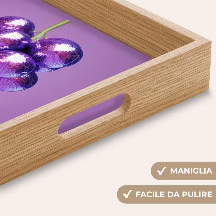 Vassoio - Uva - Disco - Glitter - Viola — 8