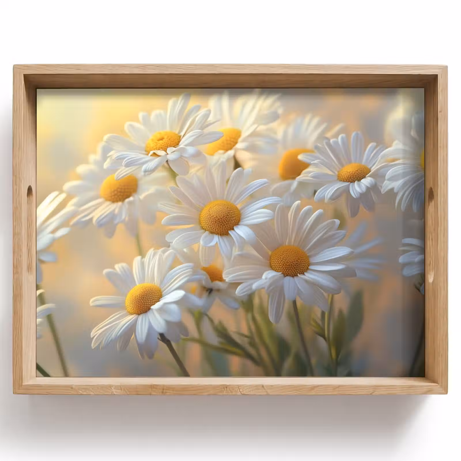 Vassoio - Margherite - Bianco - Luce solare — 1