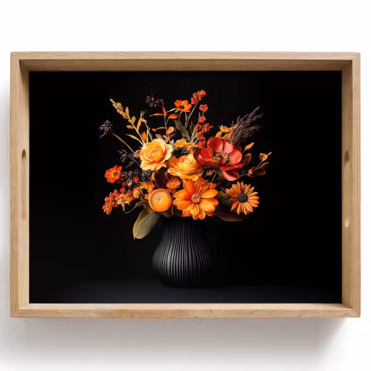 Vassoio - Autunno - Bouquet - Arancione — 1