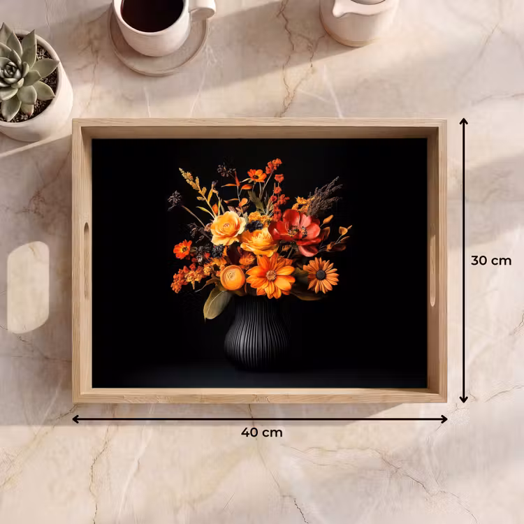 Vassoio - Autunno - Bouquet - Arancione — 7