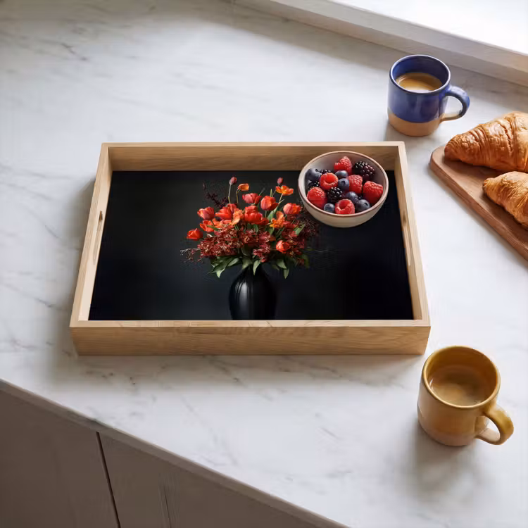 Vassoio - Bouquet - Tulipani - Vaso - Rosso — 3
